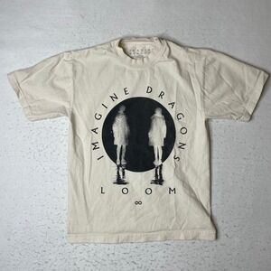 Imagine Dragons Loom World Tour 2024 Concert T-Shirt Cream Mens Small Made USA